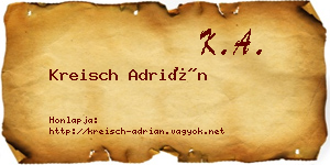 Kreisch Adrián névjegykártya